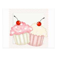 Pink Cupcakes Post Cards