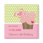 Pink Cupcakes Tree Save The Date / Gift Magnet
