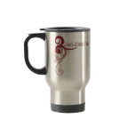 Pink Curly Swirl California Travel Mug
