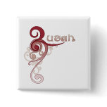 Pink Curly Swirl Utah Button