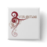 Pink Curly Swirl Virginia Button