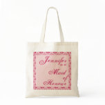 PINK Custom Maid of Honour Wedding Tote Bag