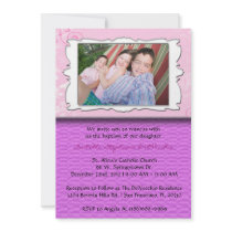 Pink CUTE Communion/Baptism Invite