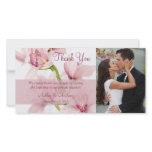 Pink Cymbidium Orchid Wedding Thank You Photocard