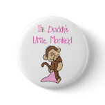 Pink Daddy's Little Monkey buttons