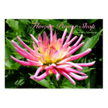 Pink dahlia business card template