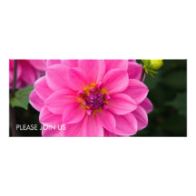 Pink Dahlia Custom Invitation