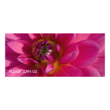 Pink Dahlia Personalised Invitation