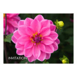Pink Dahlia Personalised Invites