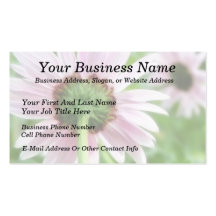 Pink Daisies - Front and Back Business Card Templates