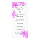 Pink Daisies Wedding Program Rack Cards