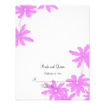 Pink Daisies Wedding Reception Place Card Personalised Invite