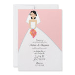 pink daisy bride BRIDAL SHOWER custom invitation