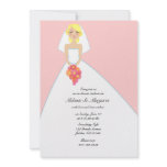 pink daisy bride BRIDAL SHOWER custom invitation