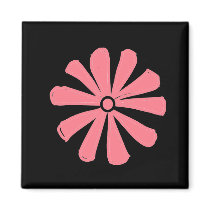 pink daisy magnet