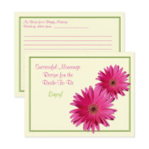 Pink Daisy Recipe Card for a Successful Marriage Postcard