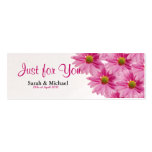 Pink Daisy Wedding favour Gift tag business cards