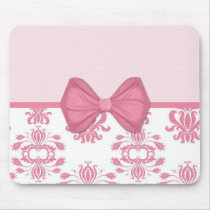 Pink Damask (17) Mousemats