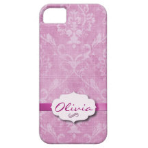 Pink Damask with nameplate