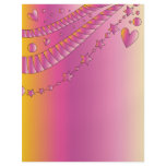 Pink design with hearts and stars flyers