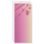 Pink design with hearts and stars rack cards