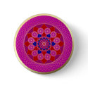 Pink Diamond Gold Trim Mandala button