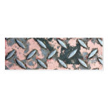 Pink Diamond Plate Metal business cards