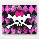 Pink Diamond Skull Mousepad