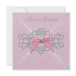 Pink Diamonds Pink Sweet 16 Birthday Party invitations
