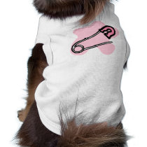 Pink Diaper Pin Dog Tshirt