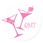 PInk Dice Martini Stickers