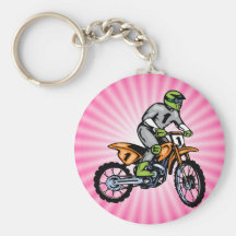 Pink Dirt Bike. Keychains