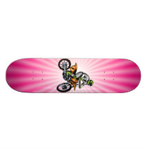 Pink Dirt Bike. Skateboard Decks