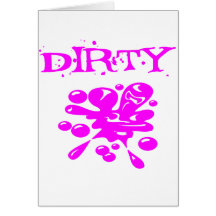 Pink Dirty Blotch Greeting Cards