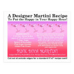 Pink Diva Martini Recipe Card Postcard