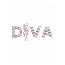 Pink Diva Post Card
