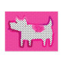 'pink dog' digital painting Postcard