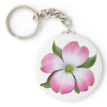 Pink Dogwood Blossom Keychain