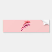 Pink Dolphin Design Bumper Sticker