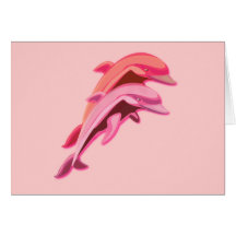 Pink Dolphin Design Card