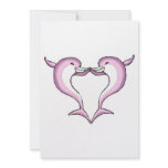 pink dolphin heart invitations