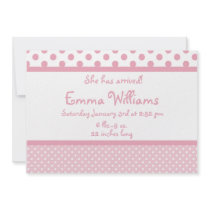 Pink Dot Birth Announcement