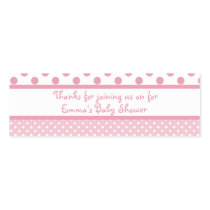Pink Dots Baby Shower Favour Tag