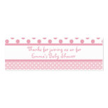 Pink Dots Baby Shower Favour Tag business cards