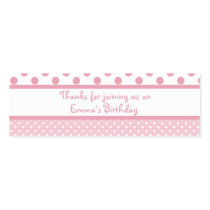 Pink Dots Birthday Favour Tag