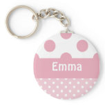 Pink Dots Keychain