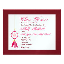 Pink Dreamcatcher Graduation Party Invitation