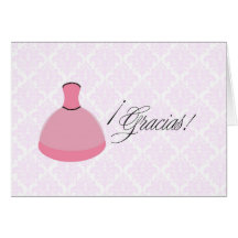 Pink Dress Quinceanera Cards