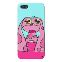 Pink Droopy Ear Dog iPhone 5 Case