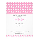 pink duck row baby shower invitation